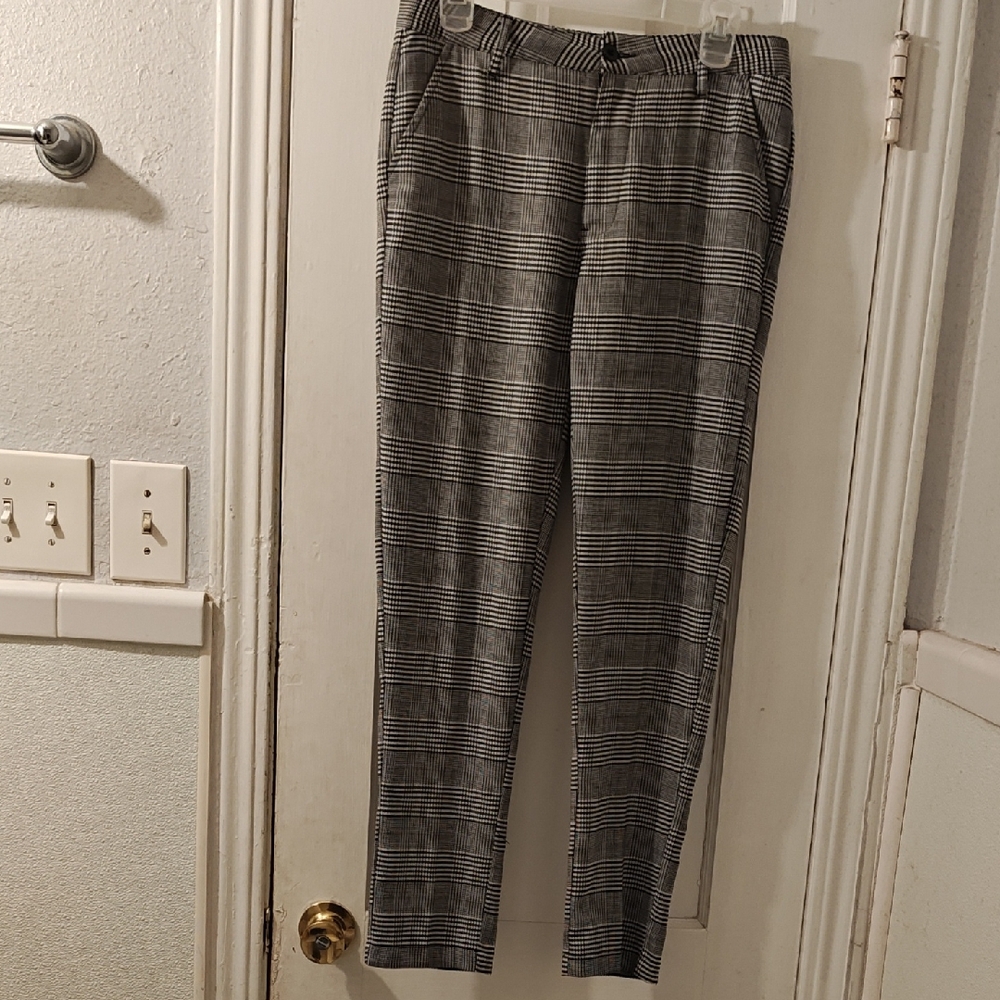 Hot Topic Black and White Checkered Men's Pants